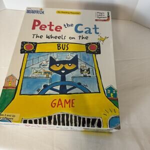 Pete The Cat The Wheels on the Bus Game & Book Lot puzzle music Preschool
